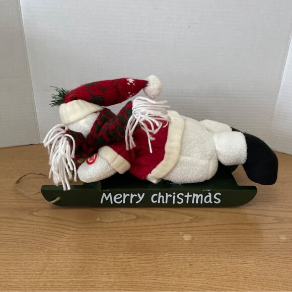 Snowman Sledding Christmas Decor Sings Sound Movement Decorators Warehouse - Picture 8 of 10